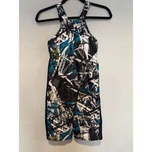 One Piece Kids Snow Ski Suit Size 3T Waterproof Black Snow Ski Overall Snow Bib